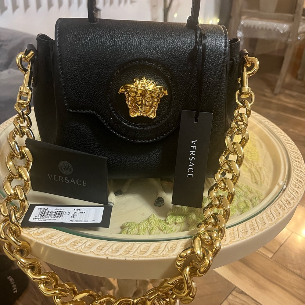 VERSACE La Medusa small top handle bag.  Used like New with tags Authentic.